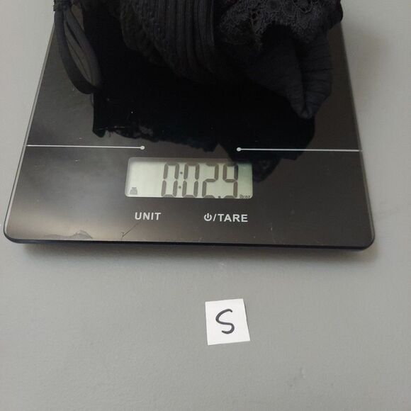 Black Ribbed Lace Trim Bodysuit (Estimated) Sz Small - Picture 6 of 6